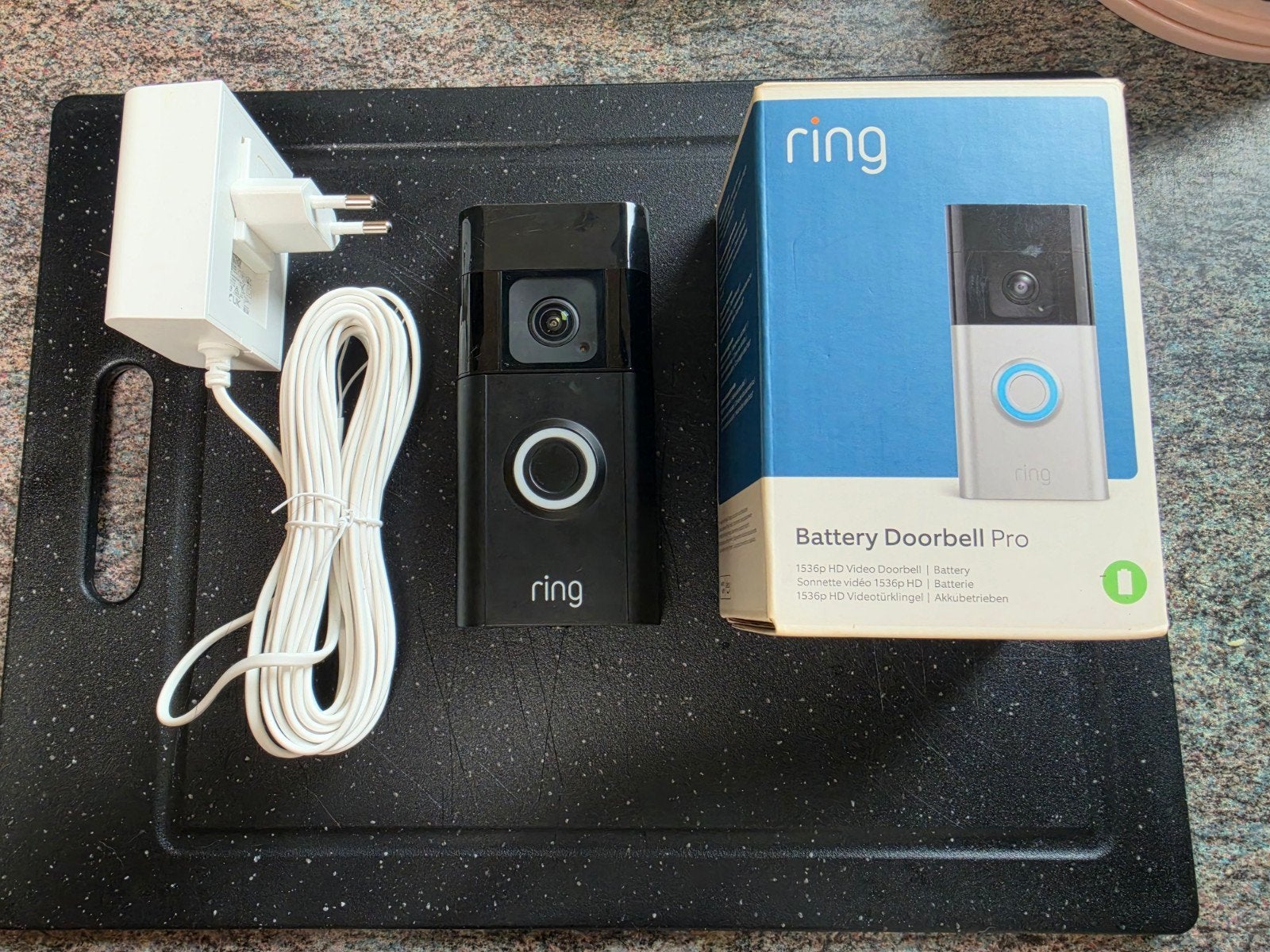 Ring Battery Doorbell Pro - Draadloze Video Deurbel, Ophalen of Verzenden, Bewegingsdetectiesensor, Zo goed als nieuw, Draadloos
