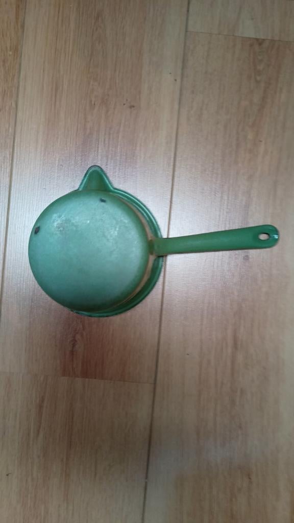 Emaille steelpan groen, Ophalen of Verzenden