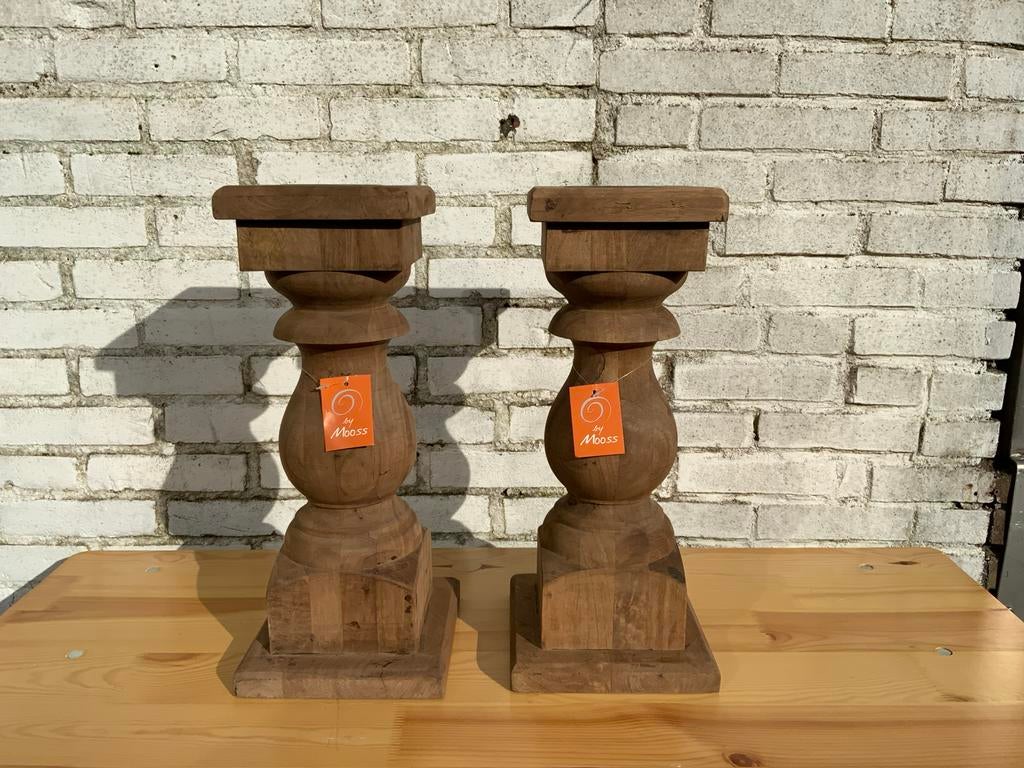 Landelijke Baluster Kandelaars, Nieuw, Ophalen of Verzenden, Kandelaar, Hout