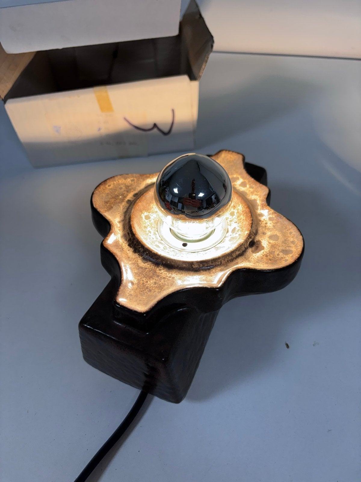 Unieke Pan Keramik Wandlamp Jaren 70 - Brutalist / Fat Lava, Ophalen of Verzenden
