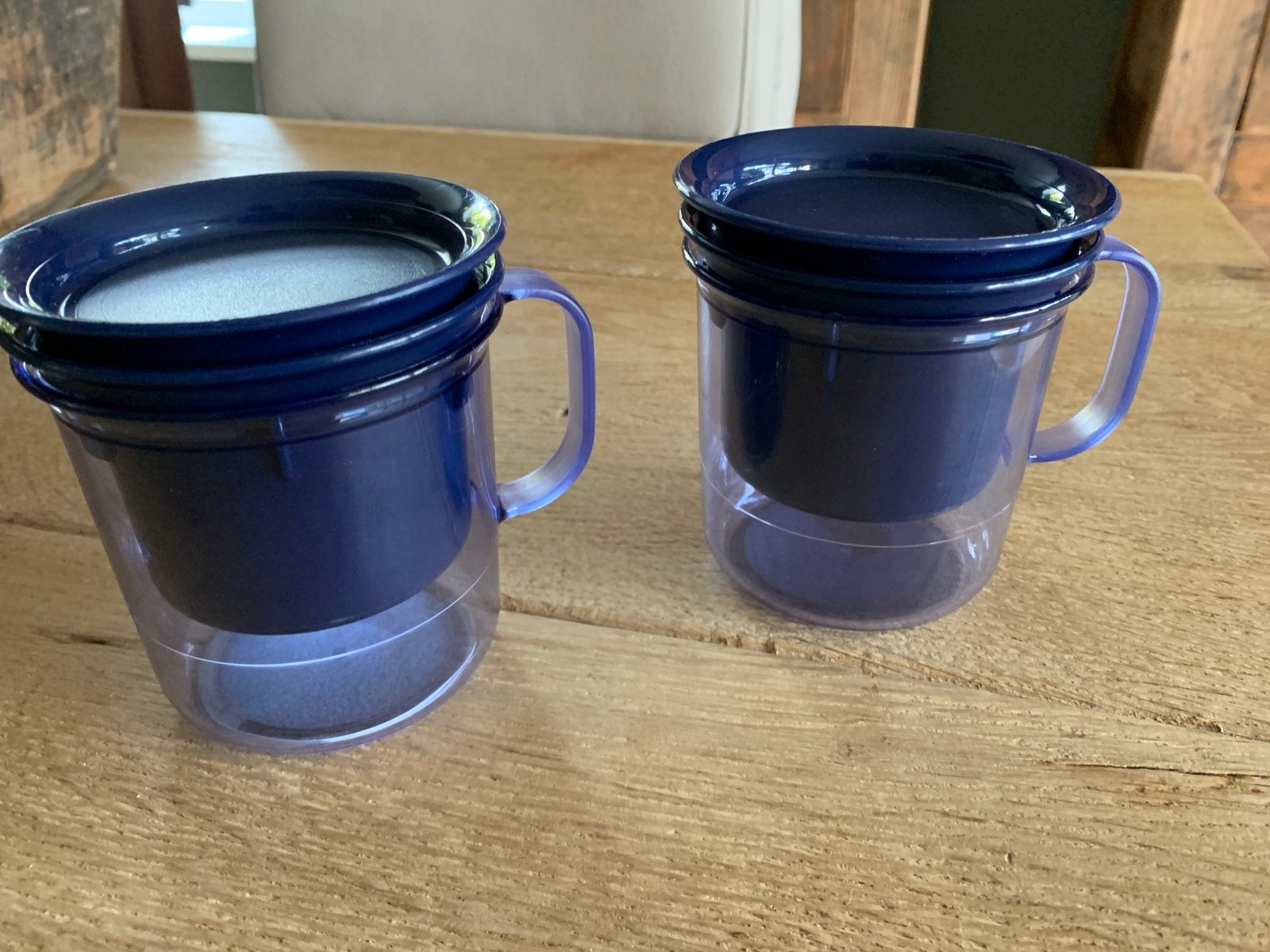 Tupperware thee solo 2 stuks, Tupperware, Blauw, Blauw, Beker of Kan