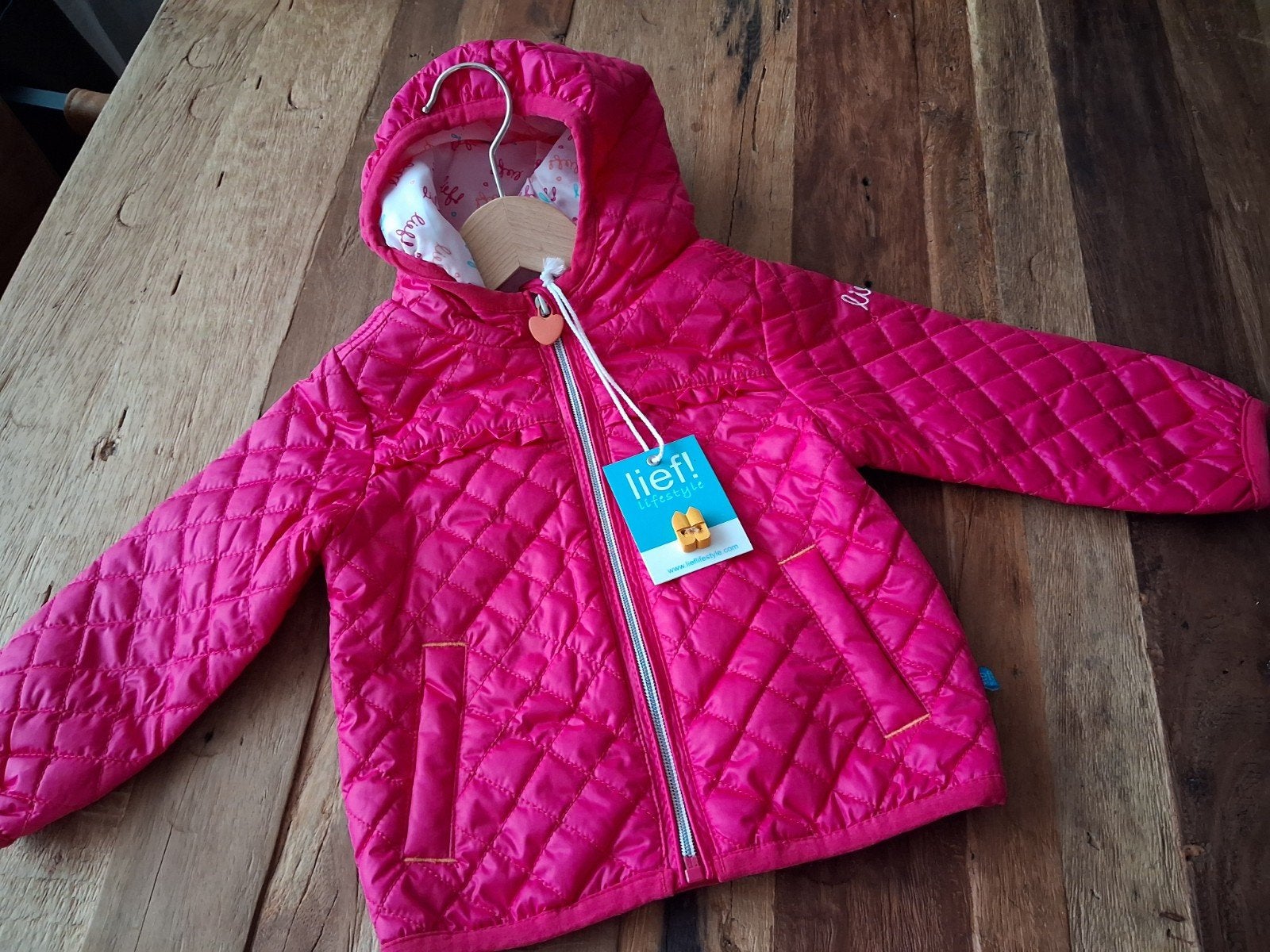 Nieuwe Lief! Lifestyle meisjesjas - Roze gewatteerd, Ophalen of Verzenden, Nieuw, Lief! Lifestyle, Meisje