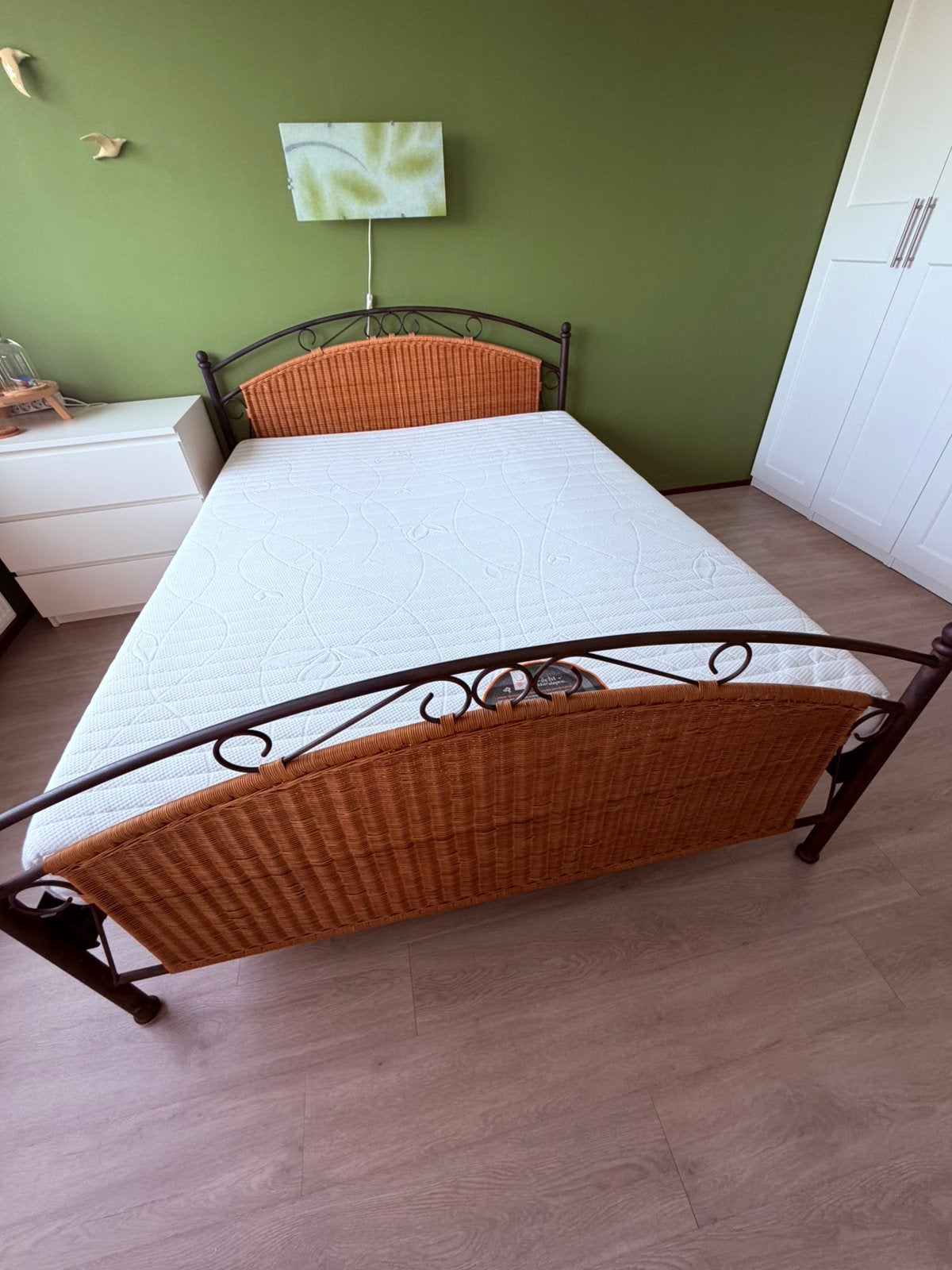 Tweepersoonsbed 160x200, Ophalen, Tweepersoons, Zo goed als nieuw, Metaal