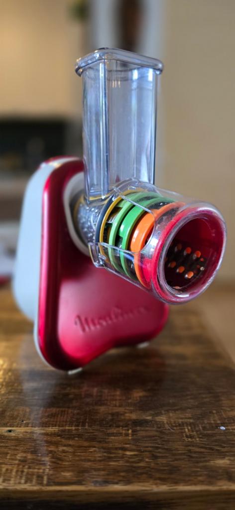 Moulinex Fresh Express DJ750 - Elektrische Rasp/Snijder, Ophalen of Verzenden, Gebruikt