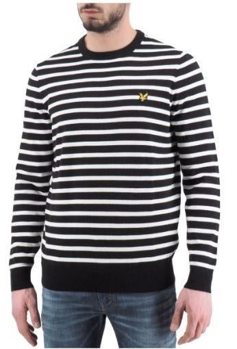 Prachtige gebreide LYLE & SCOTT trui Bretonse streep mt M., Kleding | Heren, Truien en Vesten, Zo goed als nieuw, Maat 48/50 (M)