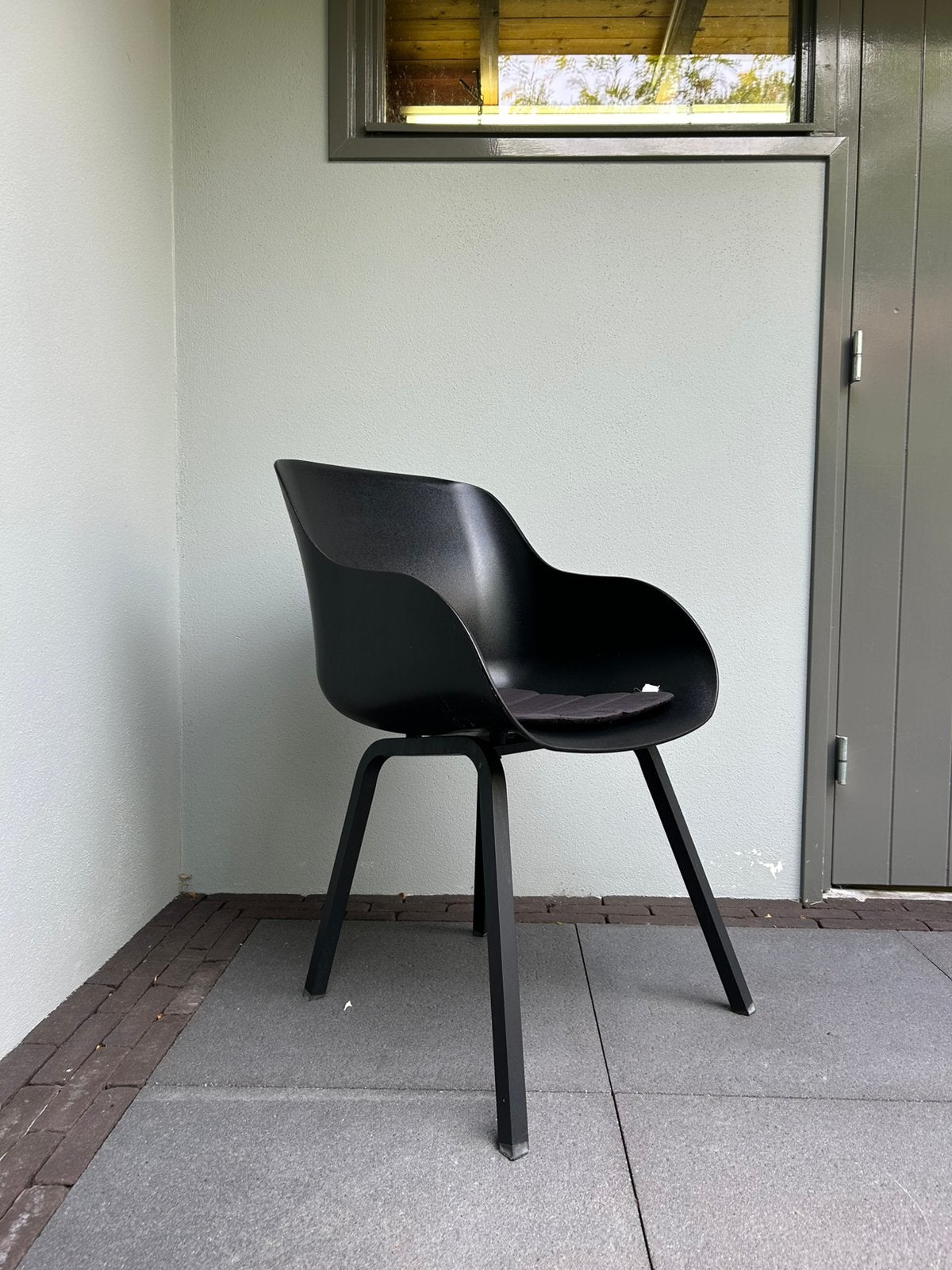 6x Zwarte Hartman tuinstoelen., Tuin en Terras, Tuinstoelen, Ophalen, Zo goed als nieuw, Kunststof