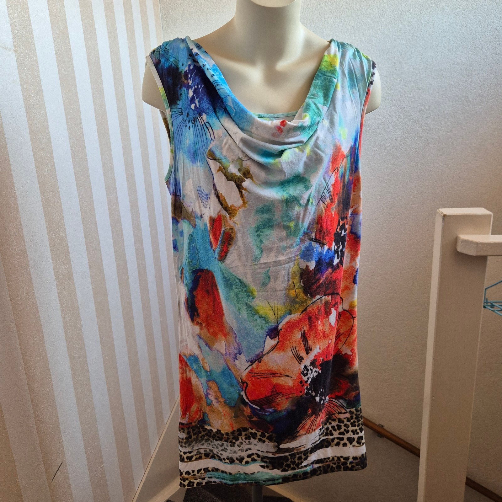 Gerry Weber Edition mouwloze jurk met bloemenprint, Meerkleurig, Maat 42/44 (L), Ophalen of Verzenden, Zo goed als nieuw