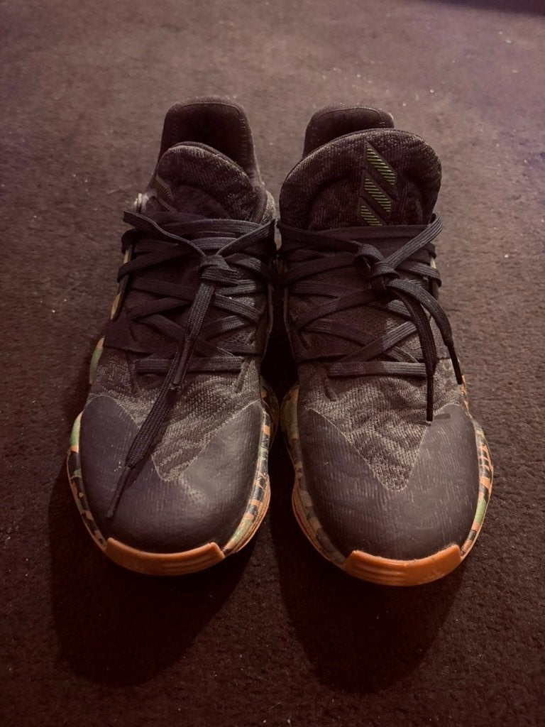 Adidas Harden VOL. 4 "Core Black/Tech Olive/Legend Earth", Ophalen of Verzenden, Gebruikt, Schoenen
