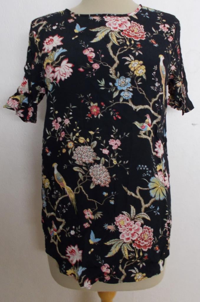 Viscose vogel print top van GP & J Baker! 38, Maat 38/40 (M), Overige kleuren, Verzenden, Zo goed als nieuw