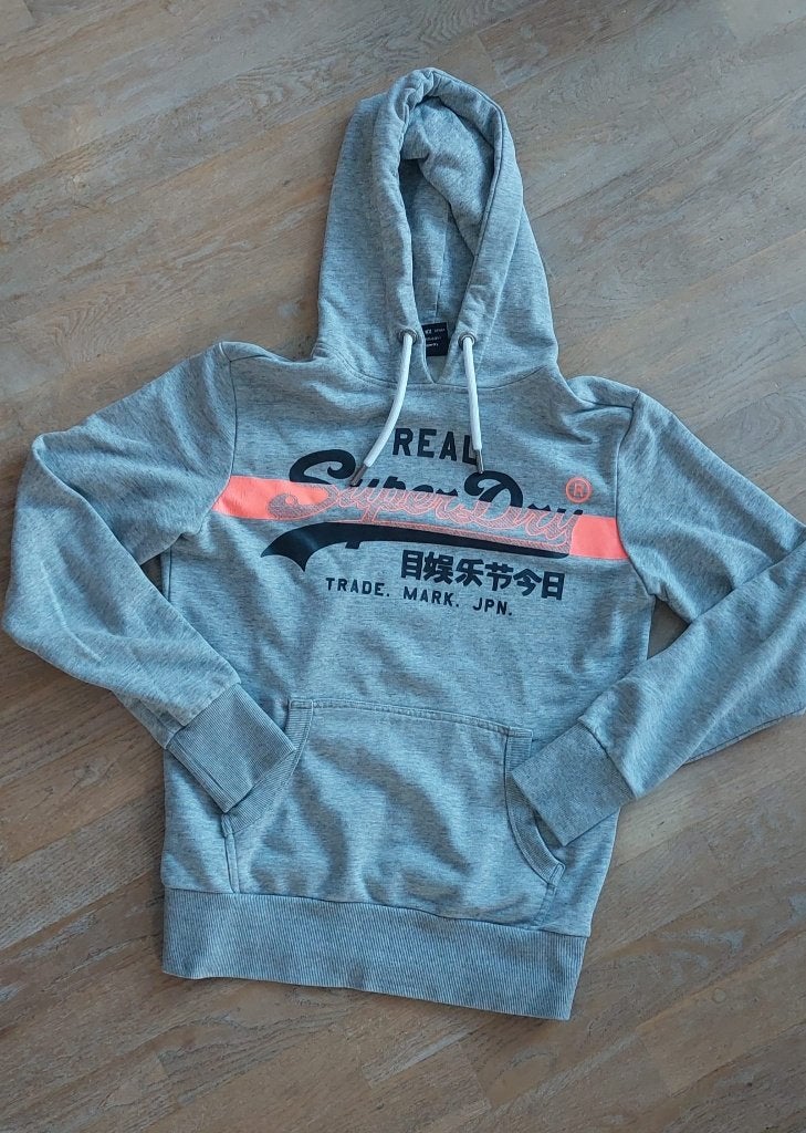 grijze superdry hoodie maat M heren, Maat 48/50 (M), Ophalen of Verzenden, Zo goed als nieuw, Grijs