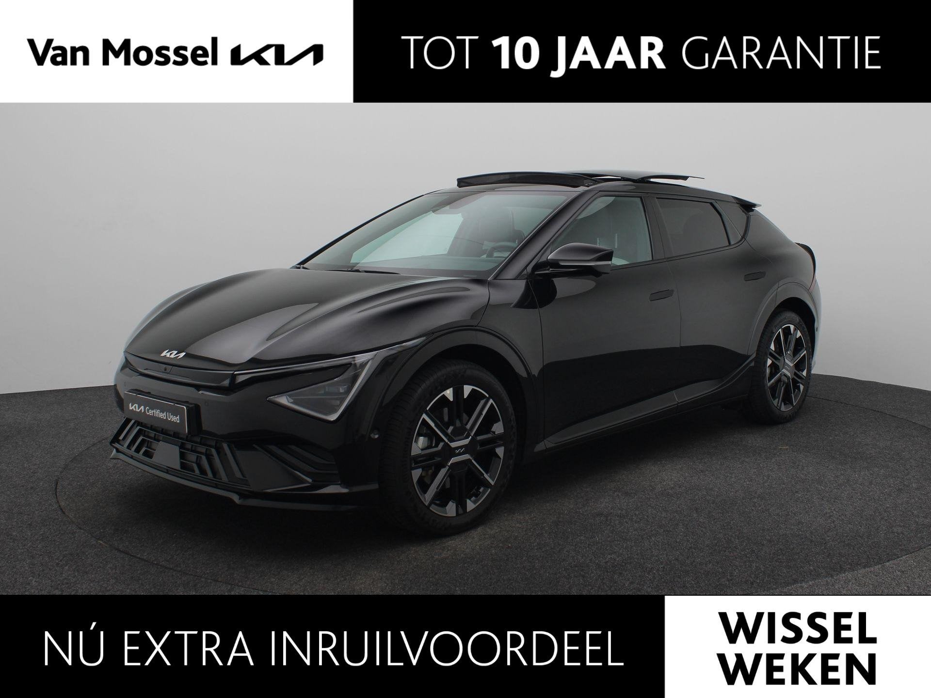 Kia EV6 GT-Line 84 kWh | Nieuwste Model | Premium Sound | Pa, Auto's, Achterwielaandrijving, Zwart, 1960 kg, Zwart