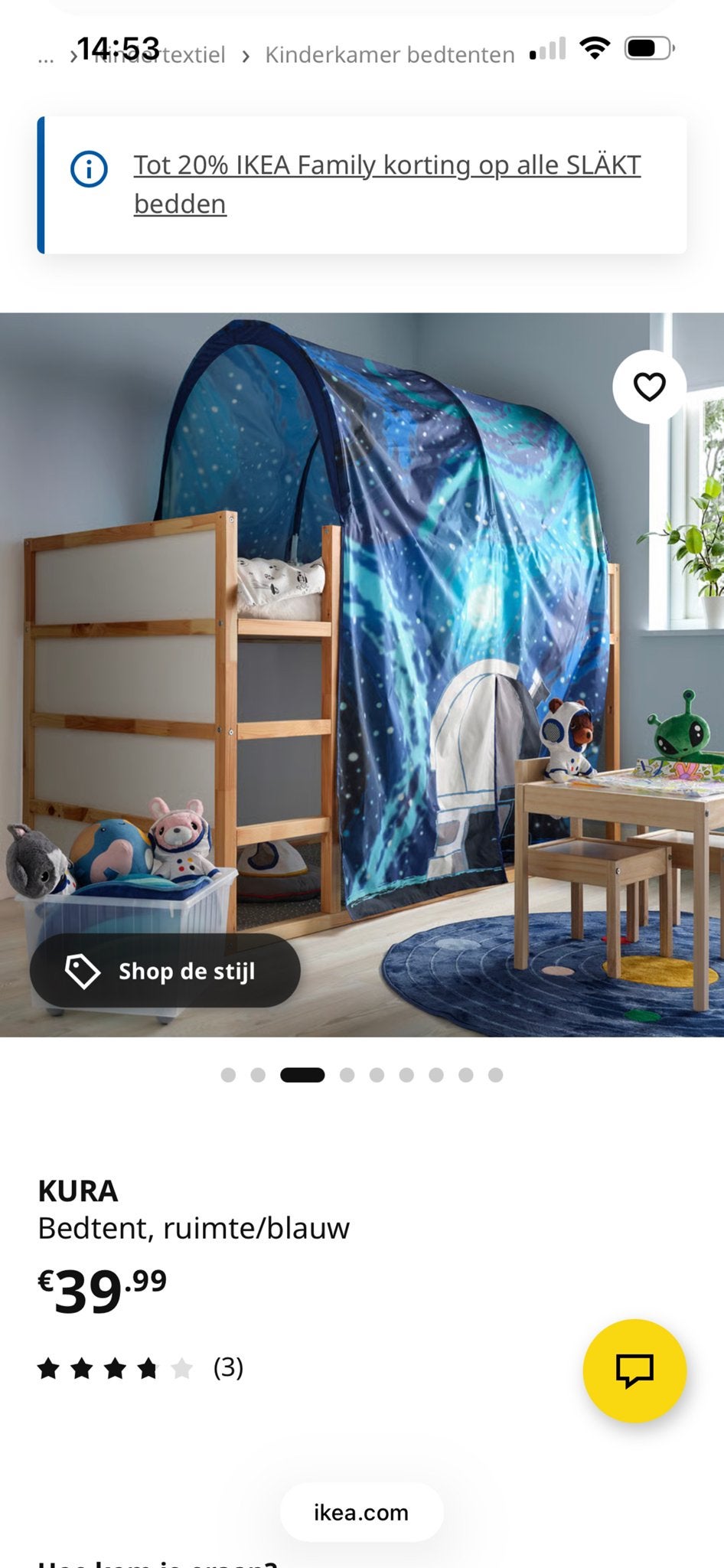 Bed tent ikea kura, Ophalen, Zo goed als nieuw