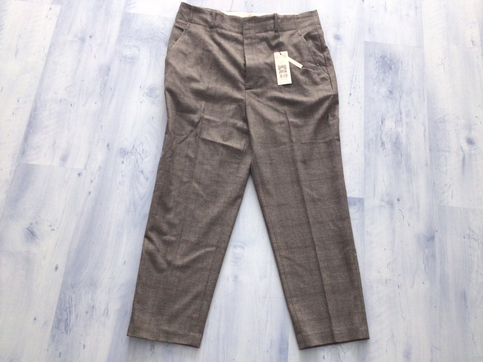 Nieuwe Oui geruite pantalon - maat 42, Maat 42/44 (L), Nieuw, Ophalen of Verzenden, Grijs