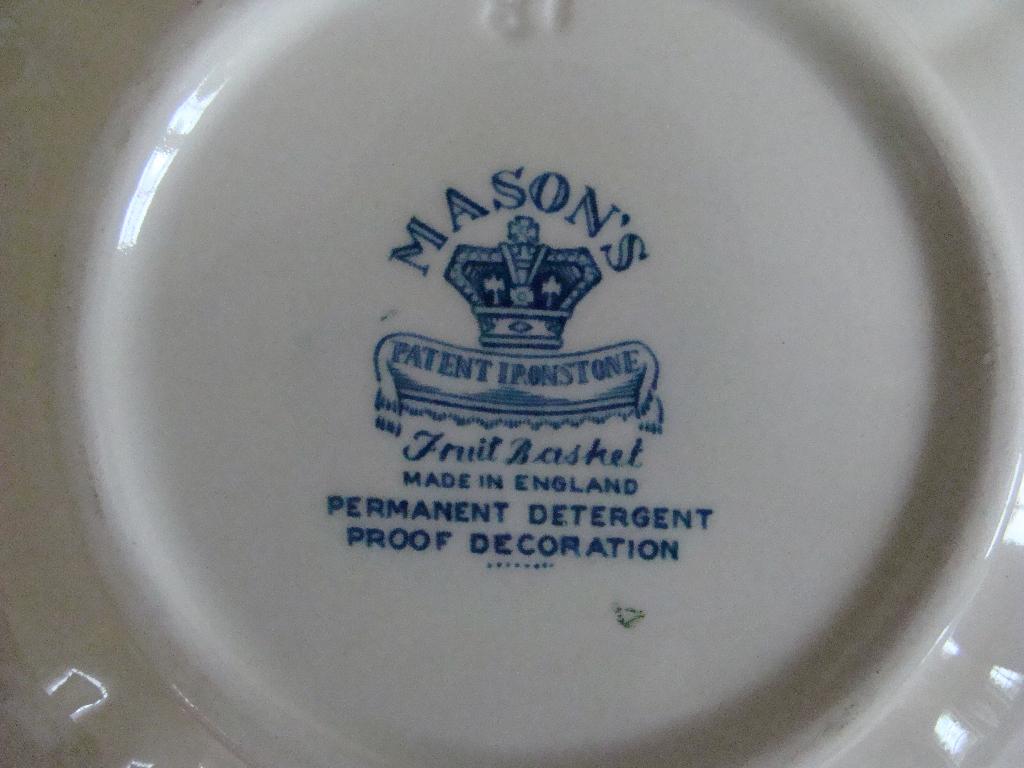 Servies, Engels Mason's blauw, FRUIT BASKET, als nieuw, Ophalen of Verzenden
