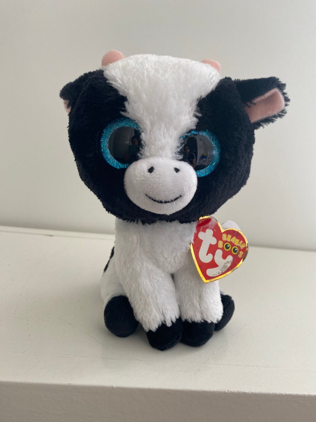 NIEUW Ty knuffel koe 16 cm, Ophalen, Nieuw, Klein (minder dan 20 cm), Koe
