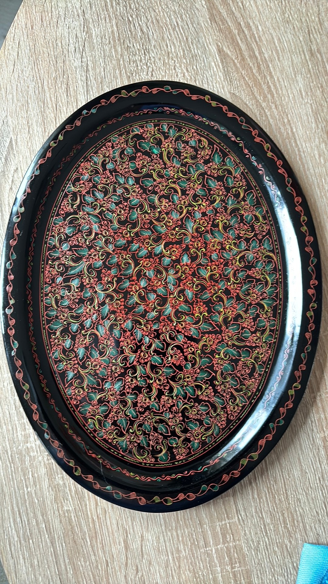 Decoratief dienblad met bloemenpatroon, Ophalen of Verzenden