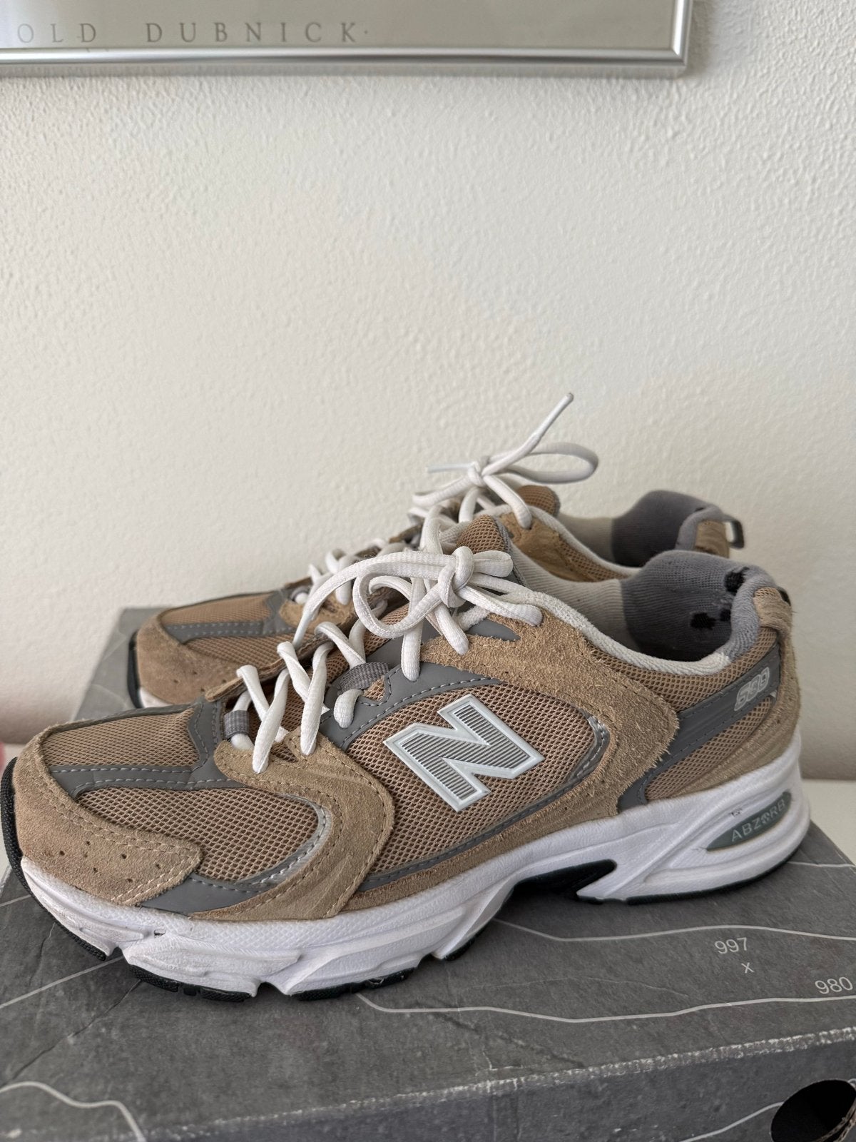 New Balance 530 sneakers - maat 38.5, Verzenden, Gedragen, Beige, Sneakers of Gympen