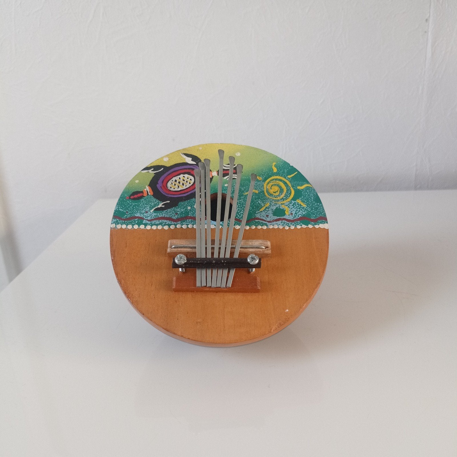 Handgemaakte kalimba van kokosnoot, hout en metalen, Ophalen of Verzenden