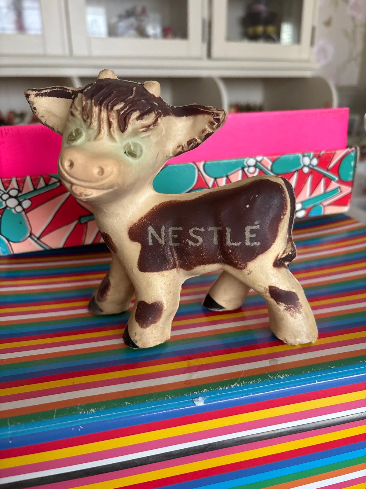 Vintage Nestlé Koe Kalf rubber - Reclame Item, Ophalen of Verzenden, Gebruikt, Gebruiksvoorwerp