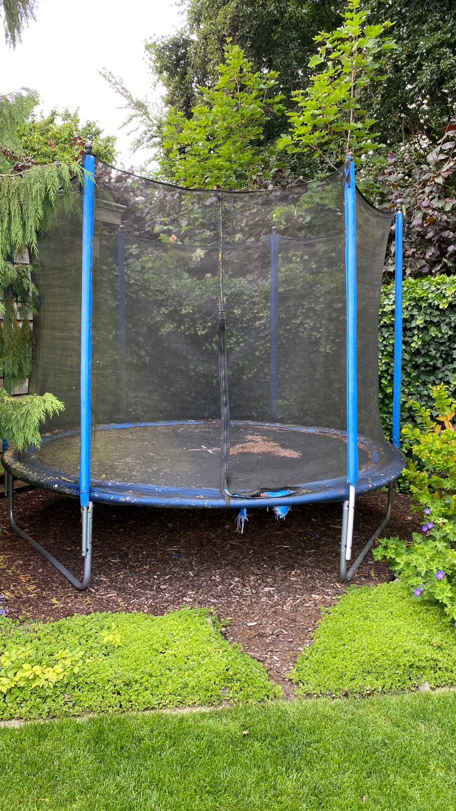 Gratis gebruikte trampoline met veiligheidsnet, Ophalen, Gebruikt
