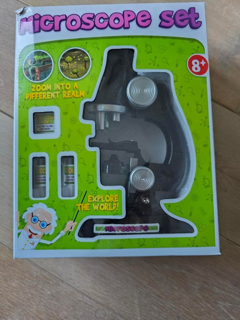 Microscoop Set voor Kinderen - Ontdek de Wereld!, Ophalen of Verzenden, Nieuw, Minder dan 400x, Biologische microscoop