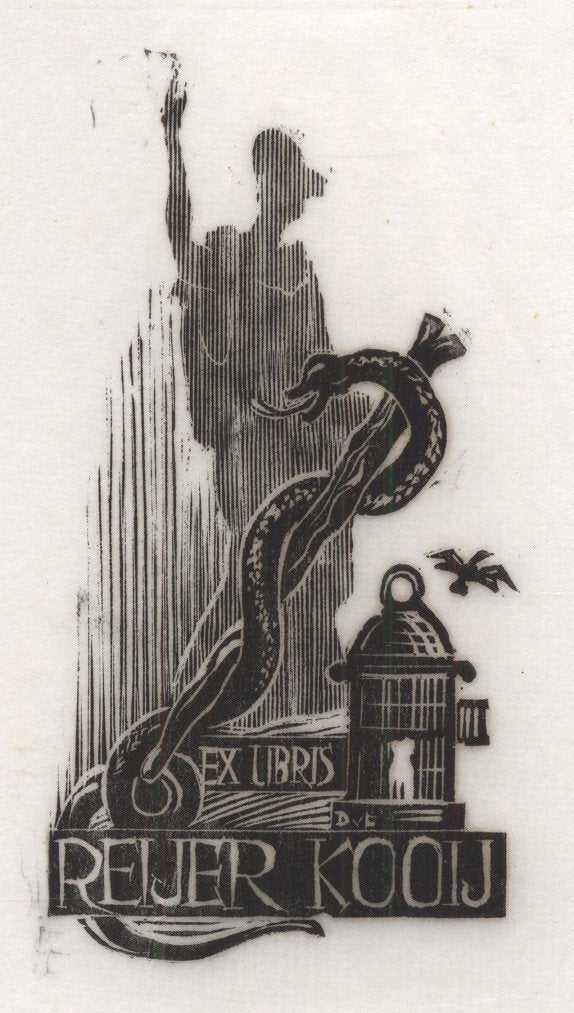 0252 Ex Libris Nederland : Dirk Govert van Luijn, 1948, Verzenden, Ex libris