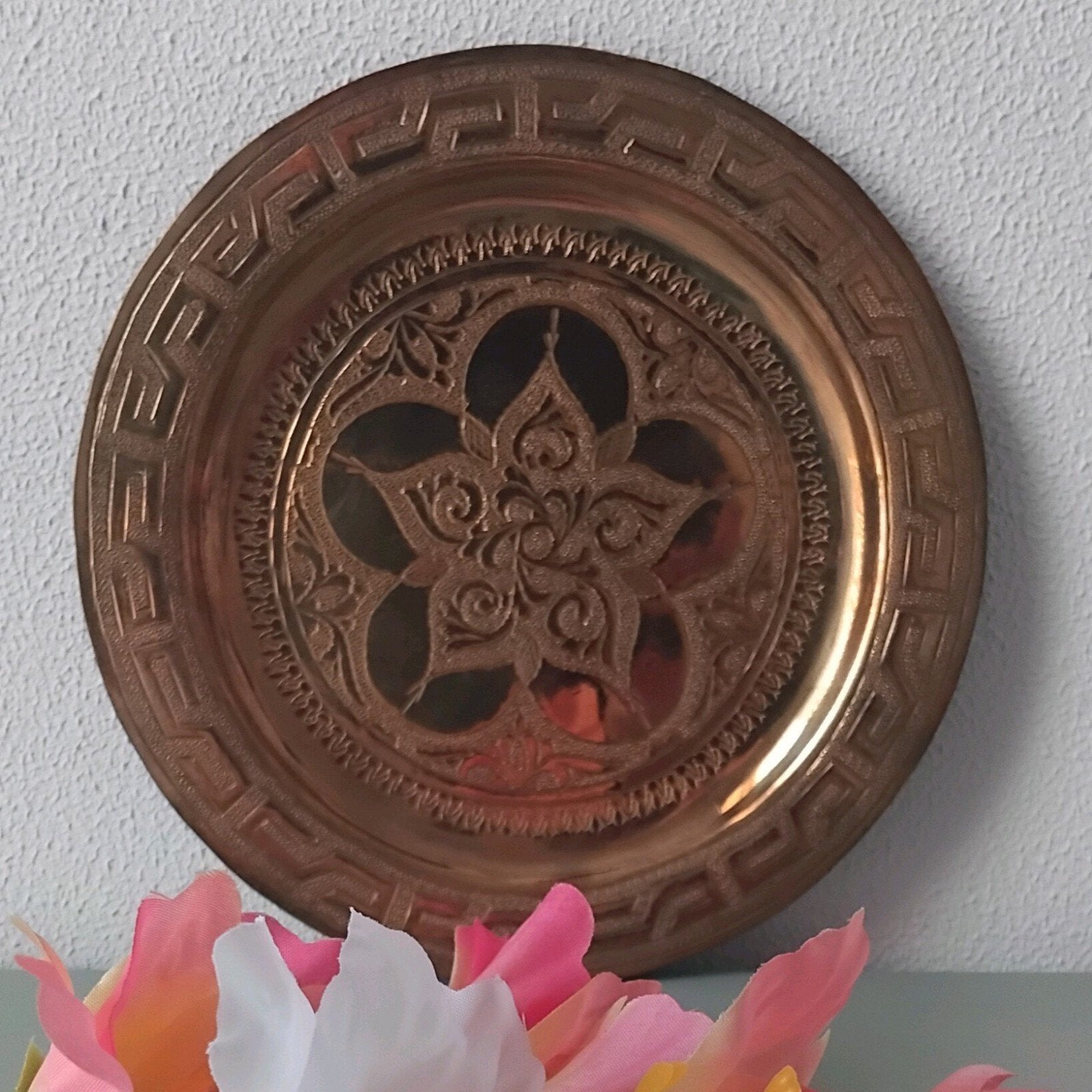 Vintage 🌺Marokkaans Serveerschaaltje 🌺Wandbordje 🌺Koper, Antiek en Kunst, Verzenden, Koper