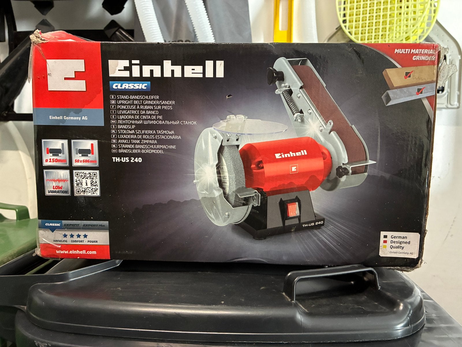 Elektrische werkbank slijp -en bandschuurmachine, Ophalen, Nieuw, Minder dan 700 watt, Werkbankslijpmachine