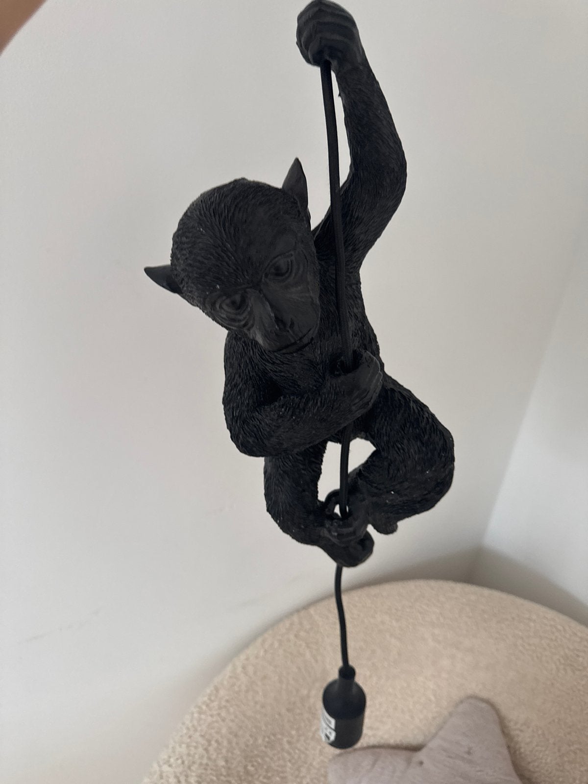 Unieke Apen Lamp - Zwart Design, Ophalen, Zo goed als nieuw, Kunststof, E27 (groot)
