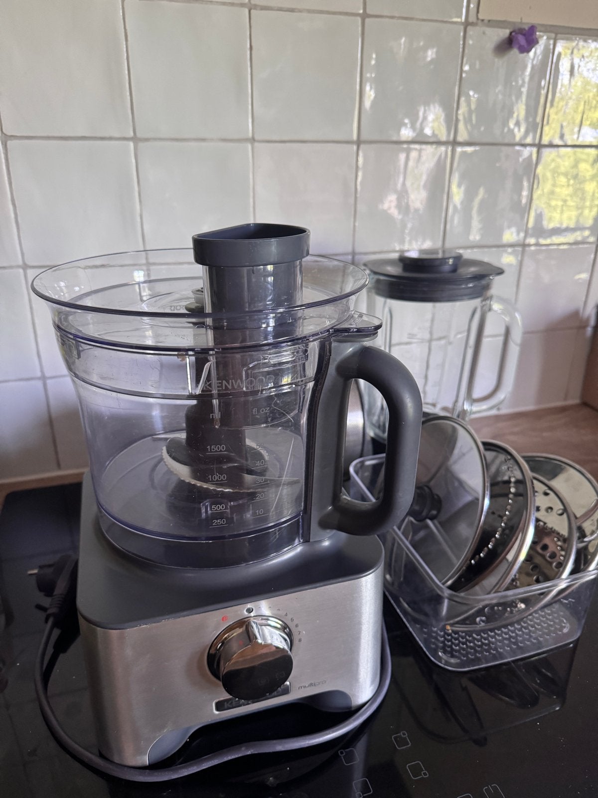 Kenwood Foodprocessor Multipro met accessoires en blender, Ophalen, Gebruikt, 3 snelheden of meer, 2 tot 3 liter