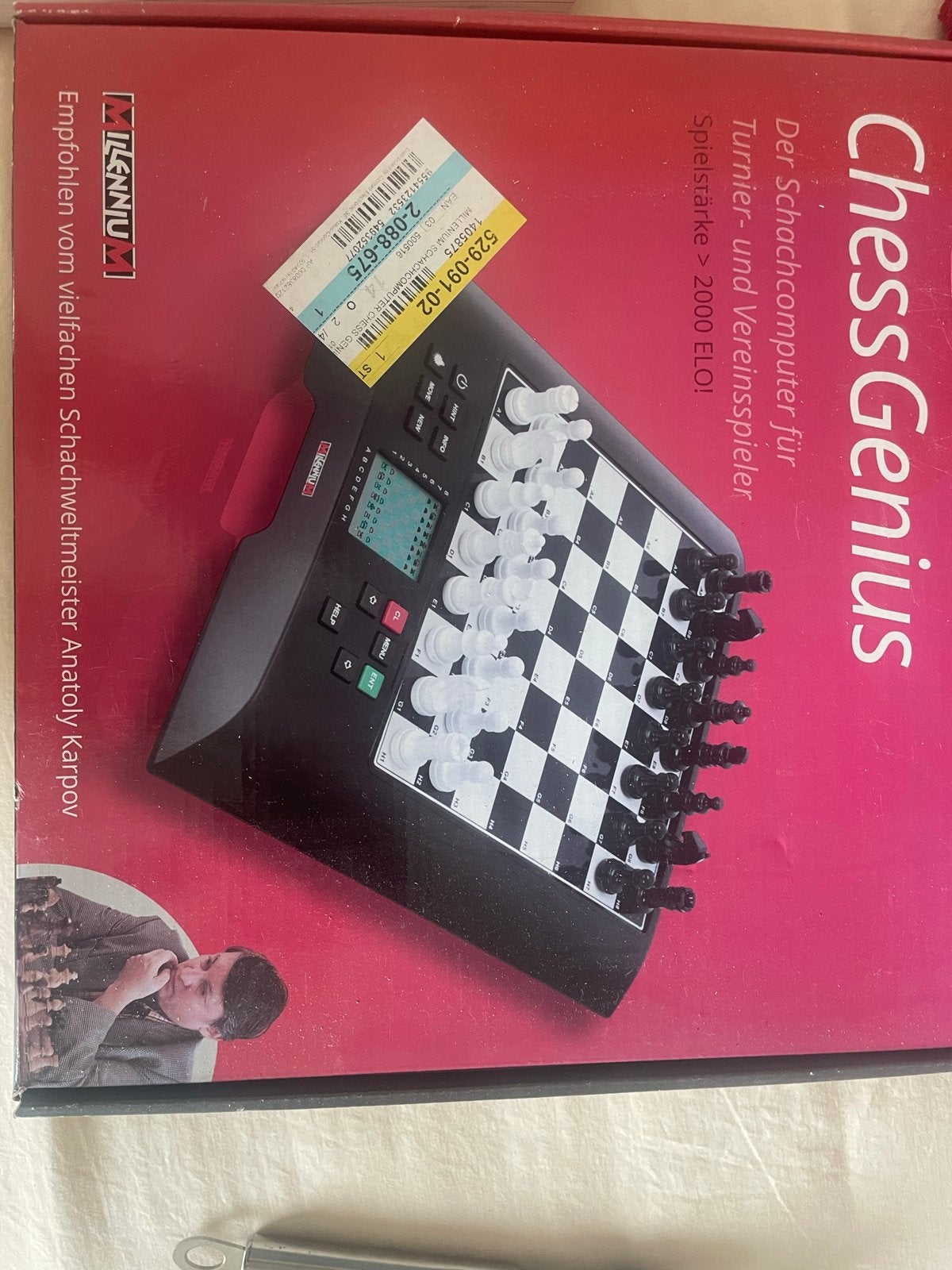 Millennium ChessGenius Schaakcomputer - Anatoly Karpov, Een of twee spelers, Ophalen of Verzenden, Nieuw