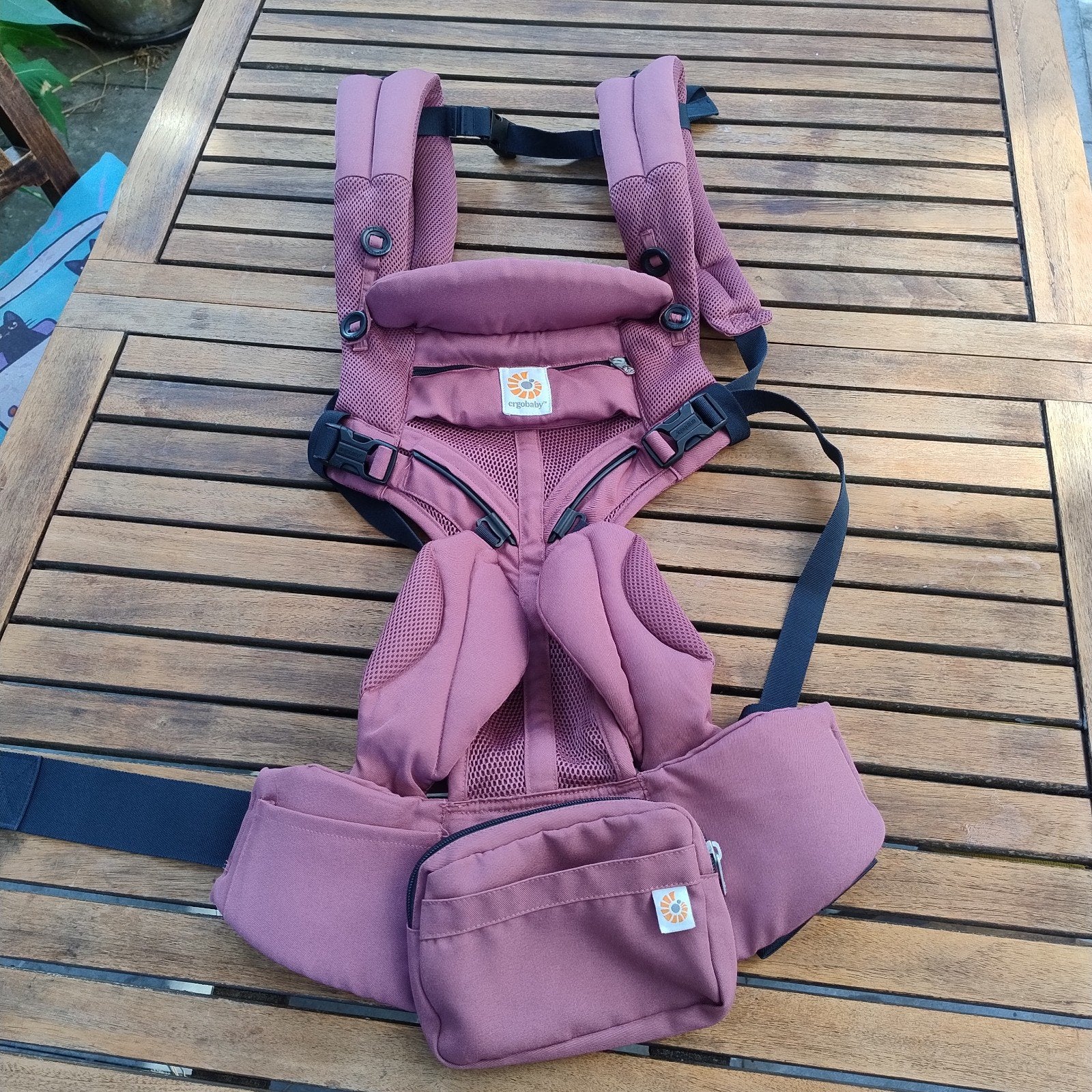 Ergo baby omni 360 cool air plum, Ophalen, Zo goed als nieuw, Draagzak, Overige merken