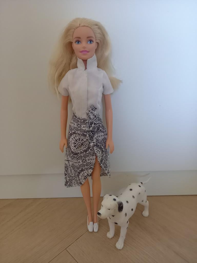 Leuke barbie pop met hond., Ophalen of Verzenden, Zo goed als nieuw, Pop