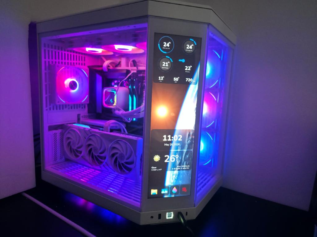 Showcase game Pc. RTX 4070 Ti Super, Lian Li, Hyte Touch, Ophalen, 64 GB of meer, Zo goed als nieuw, Gaming