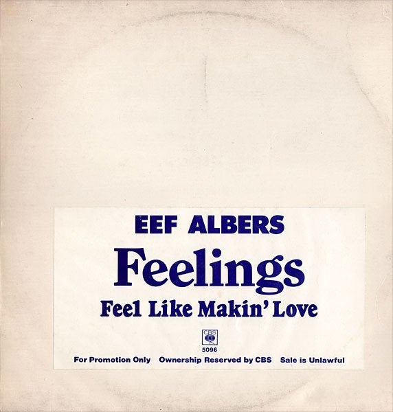 Eef Albers ‎  Feelings / Feel Like Makin' Love  maxi single, Gebruikt, 12 inch, R&B en Soul, Inclusief binnenhoes