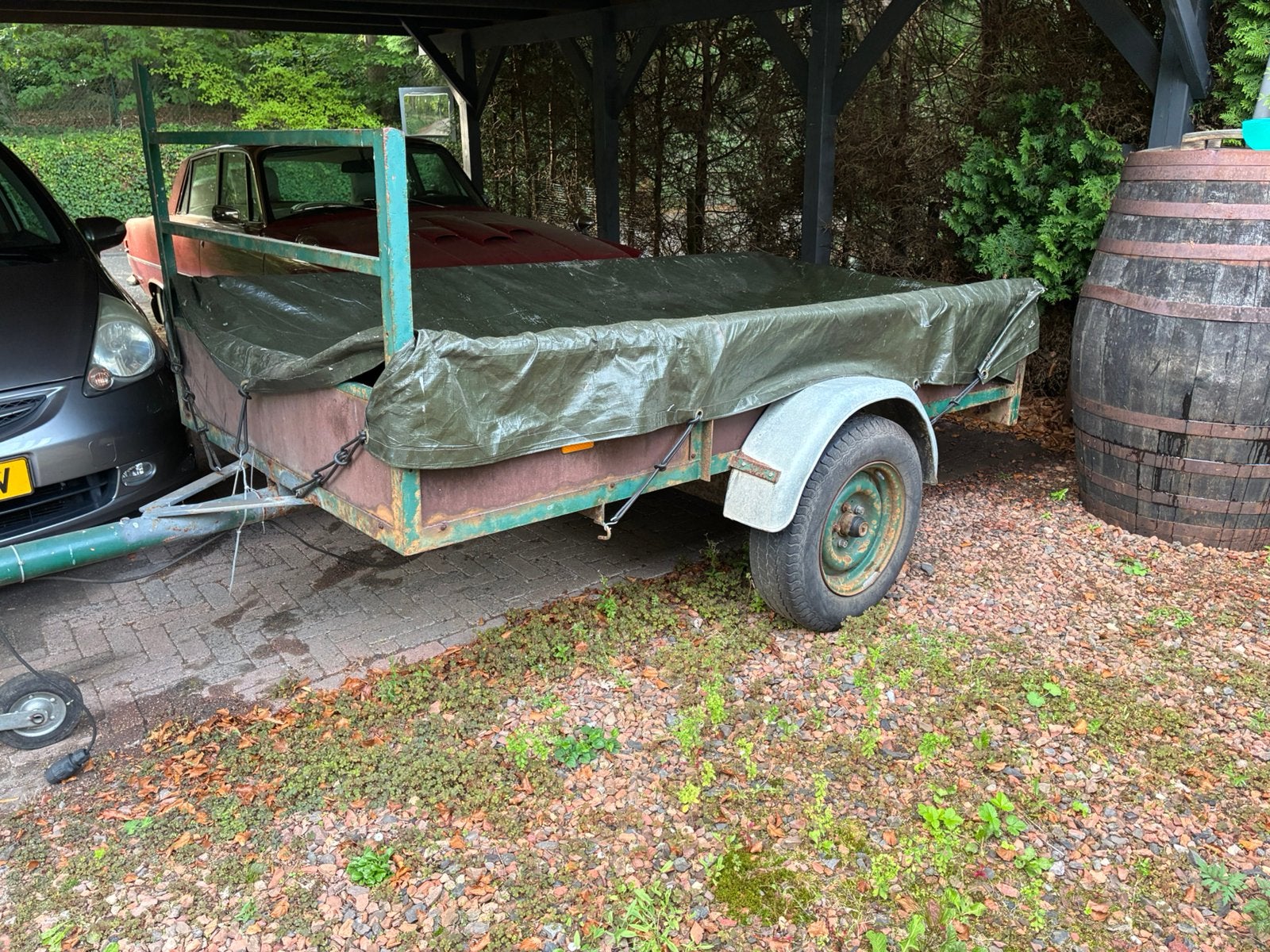 Aanhangwagen, Ophalen, Gebruikt
