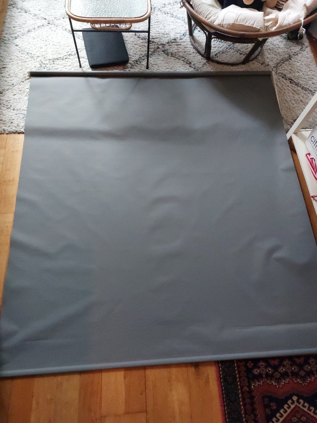 Rolgordijn antraciet 168x180cm, 168 cm, Inclusief montageonderdelen, Ophalen of Verzenden, Zo goed als nieuw