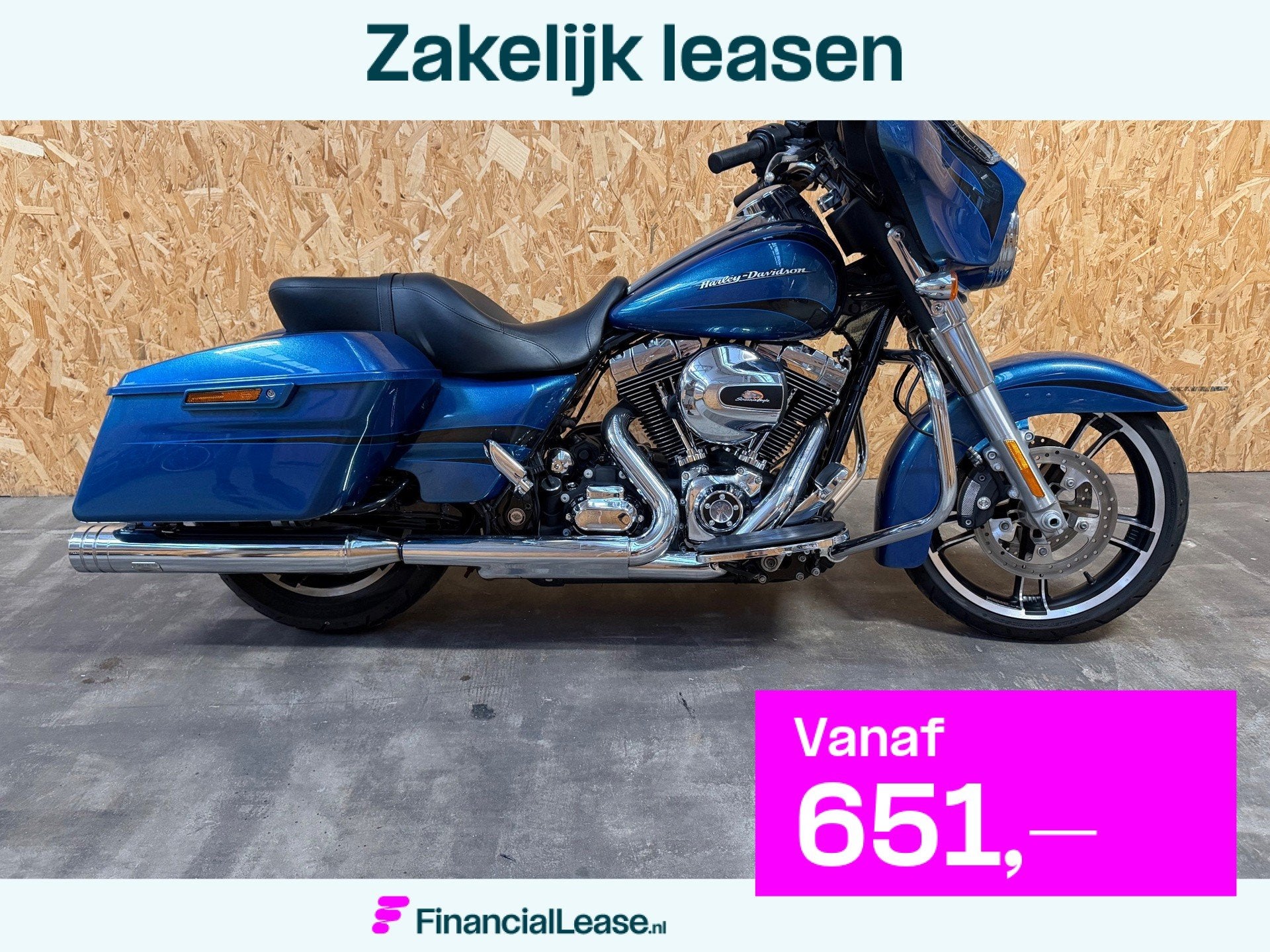 Harley Davidson Street glide 5hd Candy Bleu model 2014, 1690 cc, Toermotor, Handgeschakeld, Gebruikt