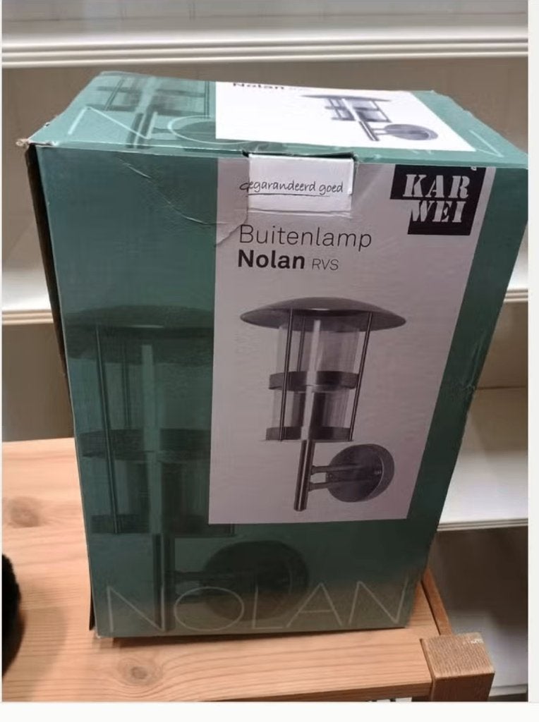 buitenlamp -Nieuw RVS buitenlamp Nolan Karwei, Ophalen, ., Wandlamp, Nieuw