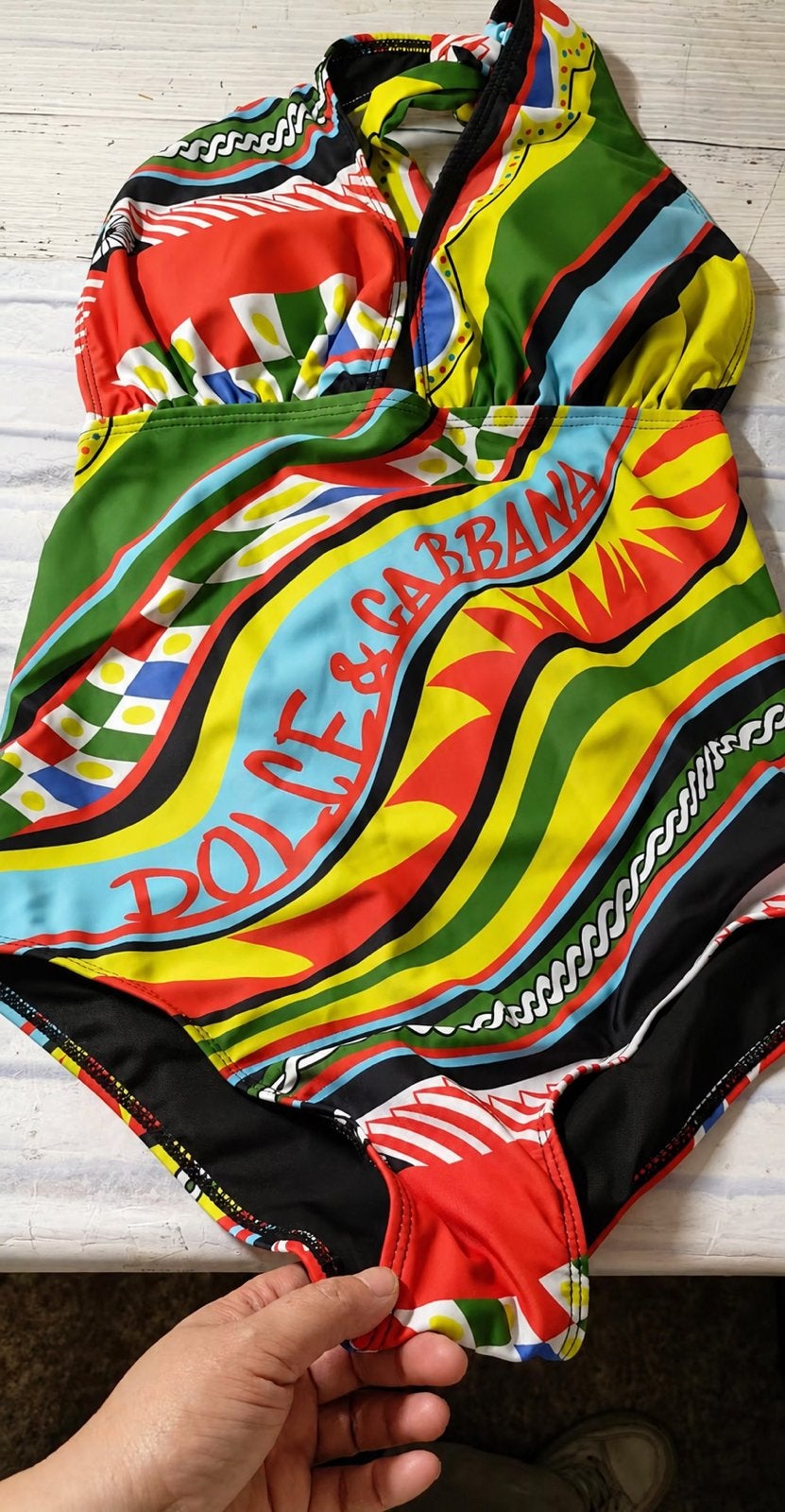 Dolce & Gabbana Badpak - Kleurrijk Design - Maat XL, Verzenden, Nieuw, Meerkleurig, Badpak
