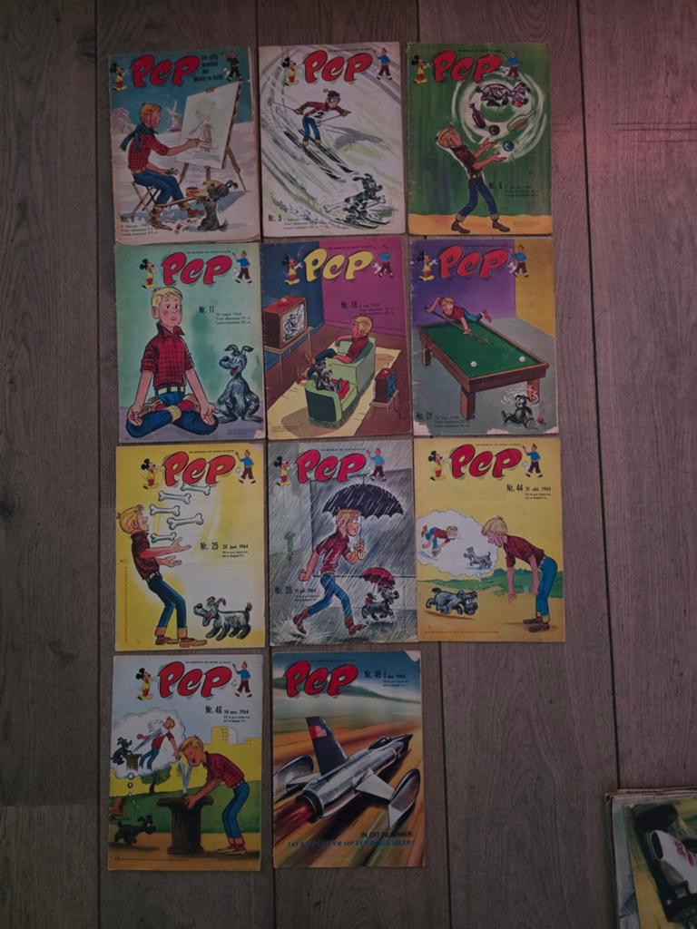 Pep stripbladen uit 1964 - Diverse nummers, Meerdere stripboeken, Ophalen of Verzenden, Gelezen