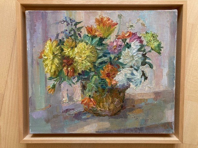 Olieverfschilderij Bloemstilleven - Kees van Urk (1895-1976), Antiek en Kunst, Ophalen of Verzenden
