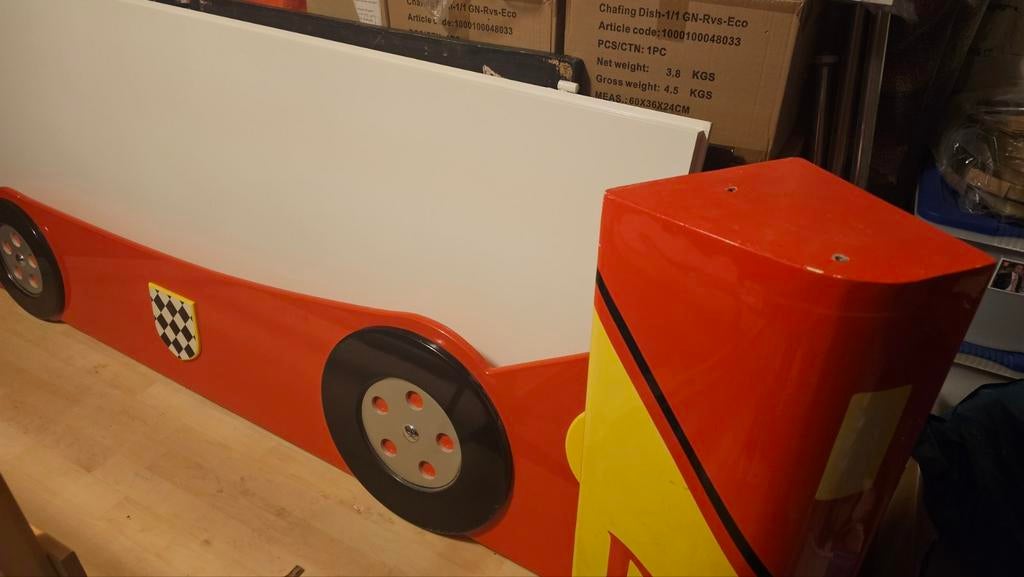 Race auto kinder bedje, Ophalen of Verzenden, 180 cm of meer, 85 tot 100 cm