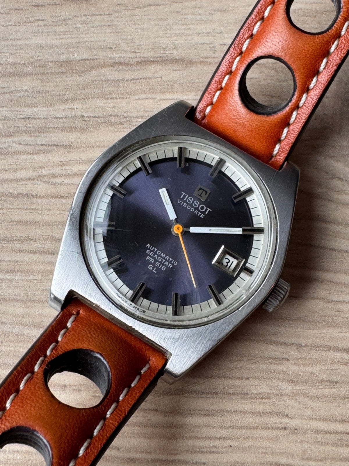 Prachtige Tissot visodate automatic seastar PR 516 GL, Sieraden, Tassen en Uiterlijk, Horloges | Antiek, Staal, Met bandje, Verzenden