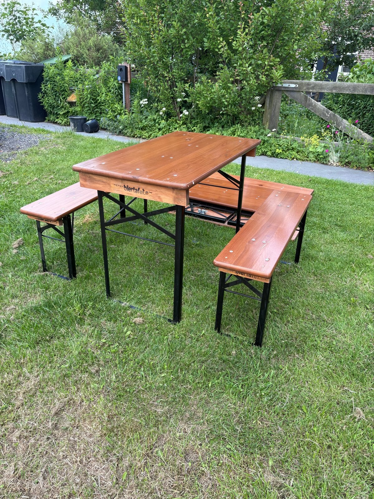 Robuuste Luxe Biertafels 110x60 - Zo goed als nieuw, Ophalen, Zo goed als nieuw, Inklapbaar, Rechthoekig