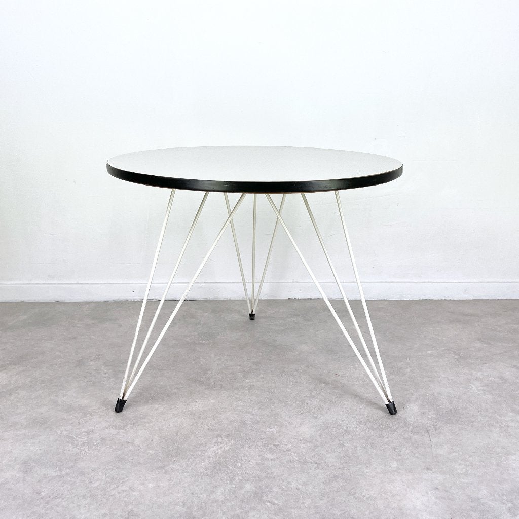 salontafeltje Formica blad draadstalen frame 50s 60s, 100 tot 150 cm, -, -, -