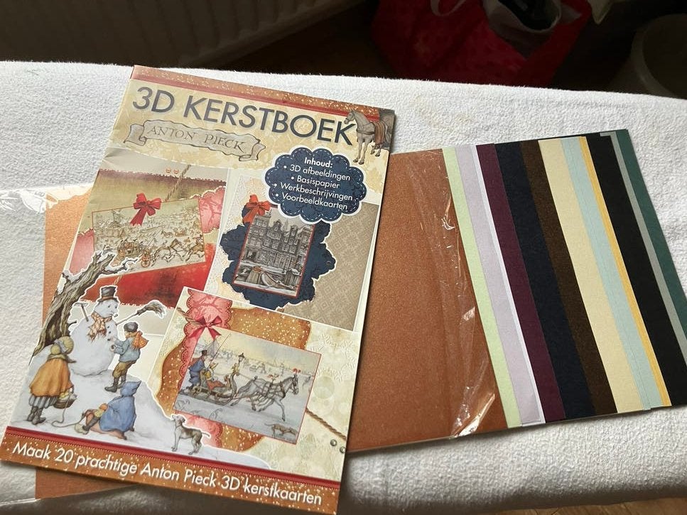 3D Kerstboek Anton Pieck met bijpassend papier, Hobby en Vrije tijd, Nieuw, Meerkleurig, Ophalen of Verzenden, Papier of Karton
