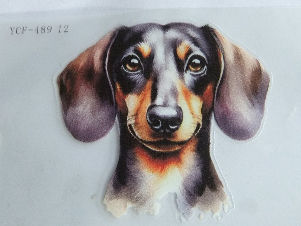 Leuke Teckel Sticker voor Mokken en Meer 6-8cm, Kunststof, Overige merken, Verzenden, Overige typen
