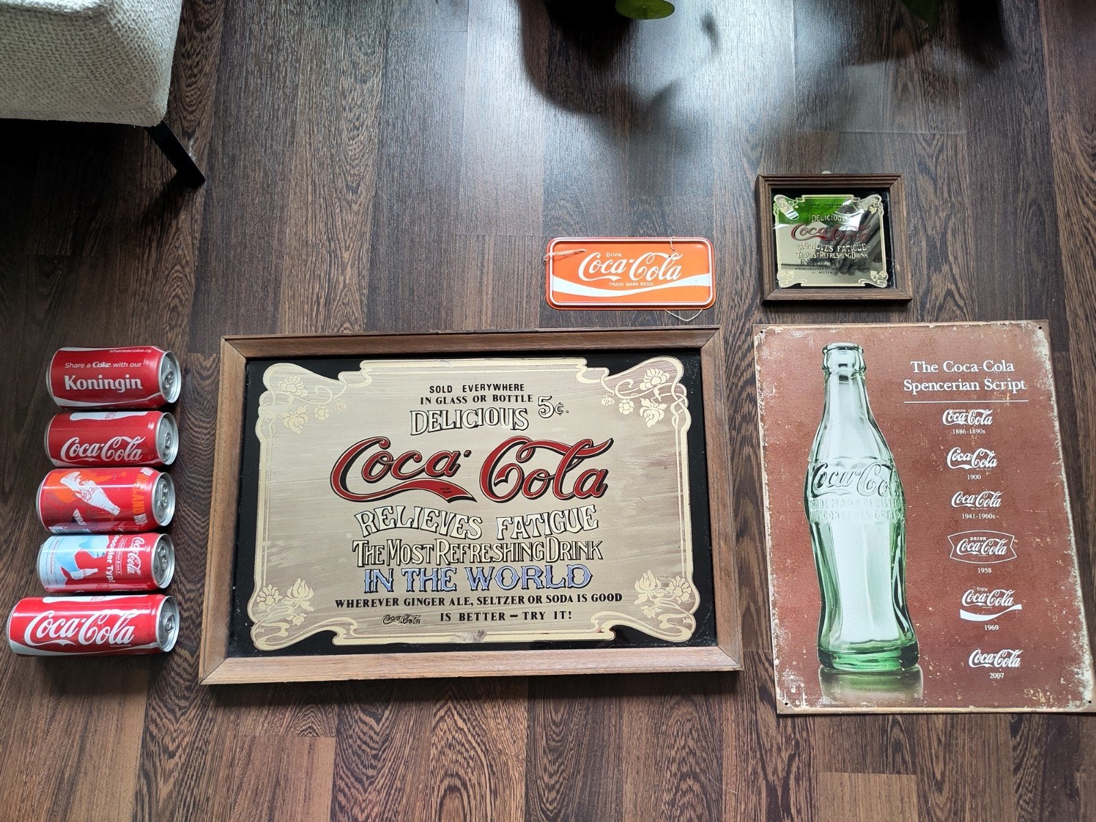 Coca Cola verzameling: spiegels, reclameborden en blikjes, Ophalen, Zo goed als nieuw