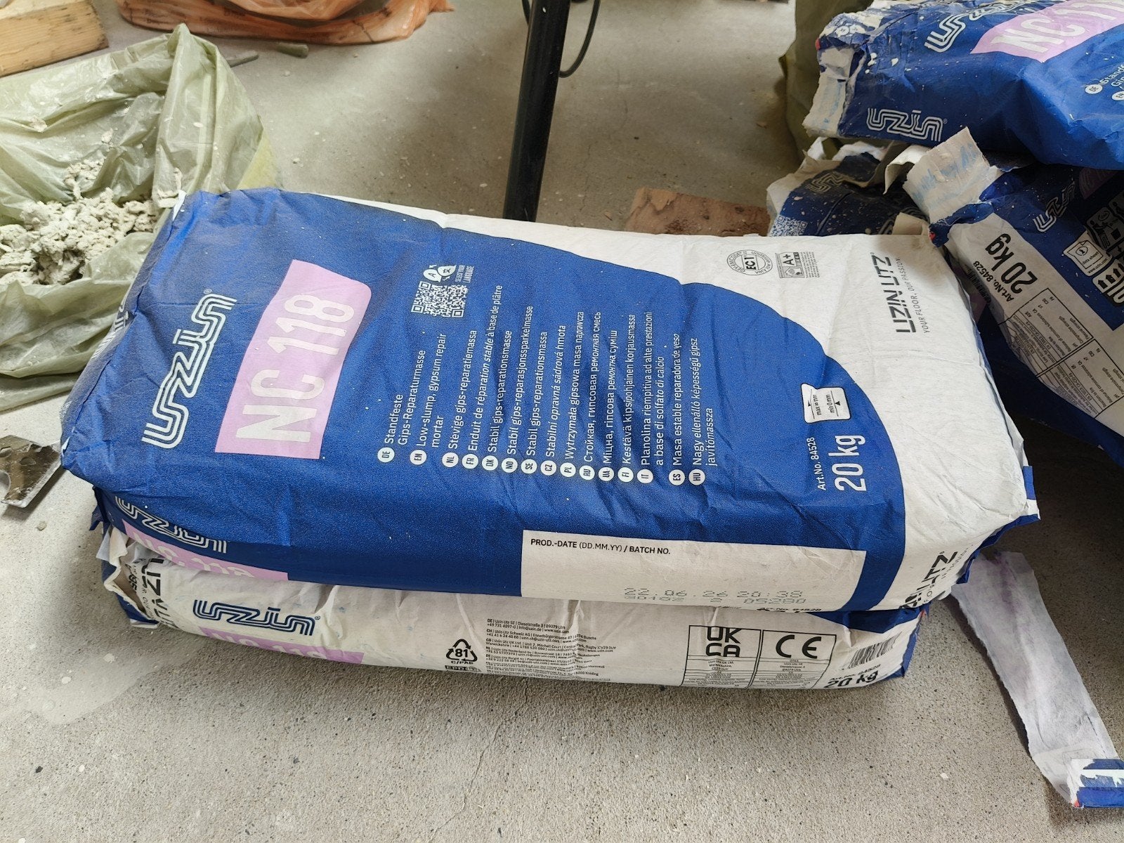 UZIN NC 118 Gips-Reparaturmasse 20 kg, Ophalen of Verzenden, Nieuw